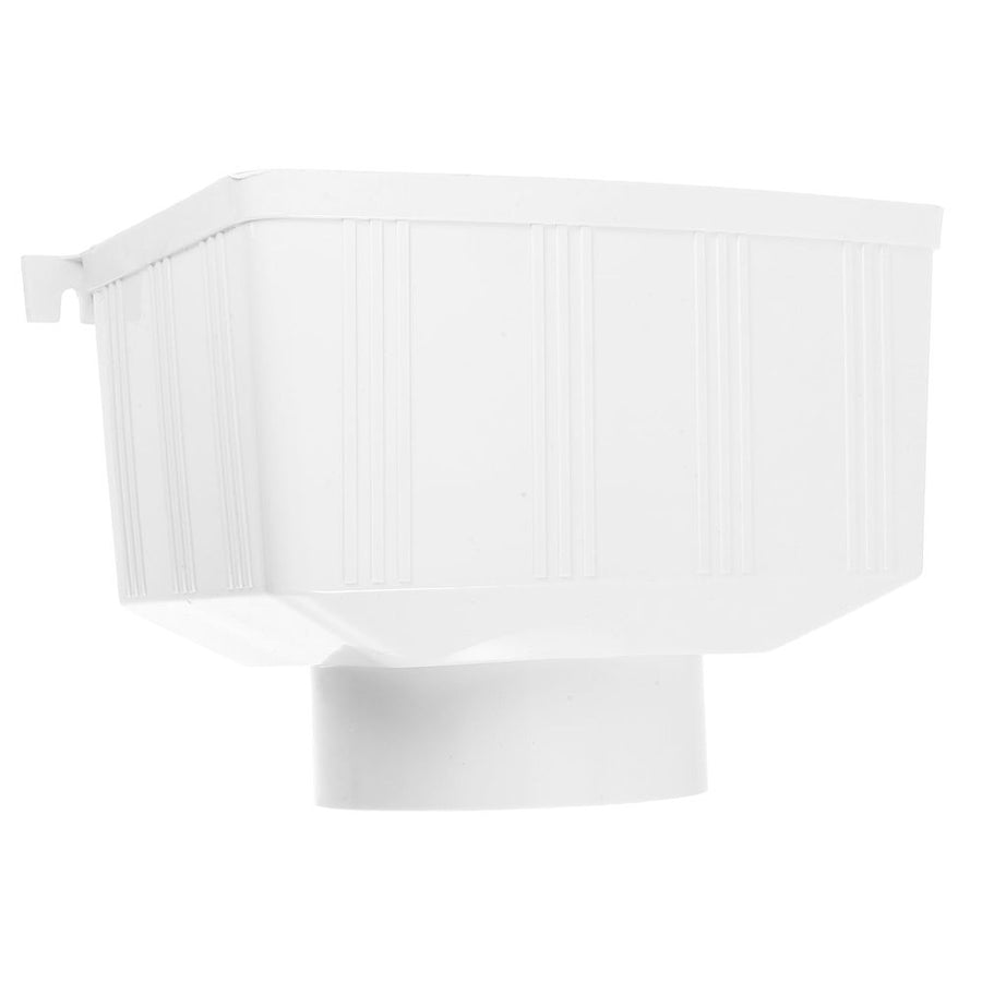 White PVC Gutter Outlet Diverter for Garden Use, and Stylish Solution for Efficient Water Management