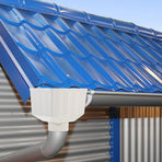 White PVC Gutter Outlet Diverter for Garden Use, and Stylish Solution for Efficient Water Management