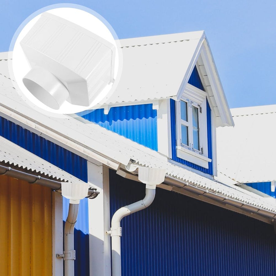 White PVC Gutter Outlet Diverter for Garden Use, and Stylish Solution for Efficient Water Management