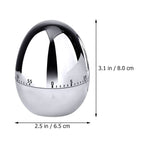 2-Pack Stainless Steel Manual Cooking Timer for Kitchen Use, Perfect for Boiled Eggs and Precise Time Management