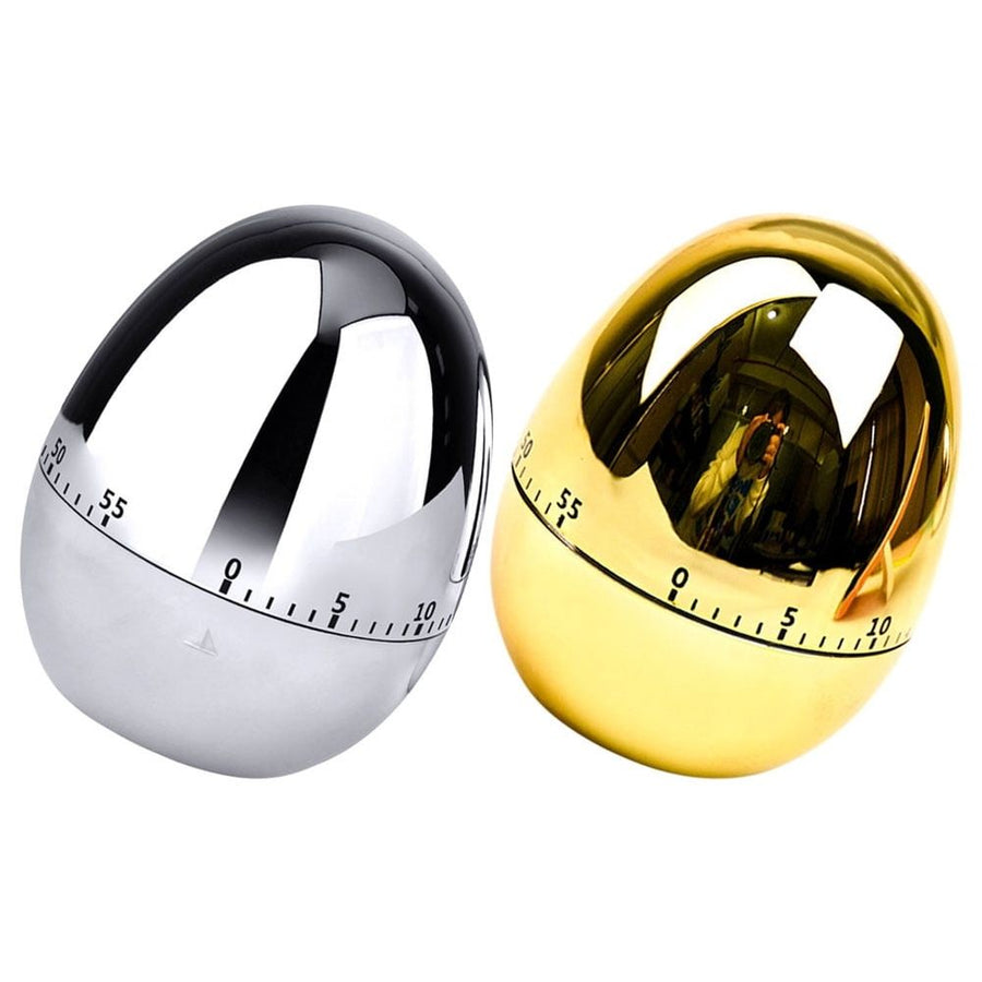 2-Pack Stainless Steel Manual Cooking Timer for Kitchen Use, Perfect for Boiled Eggs and Precise Time Management