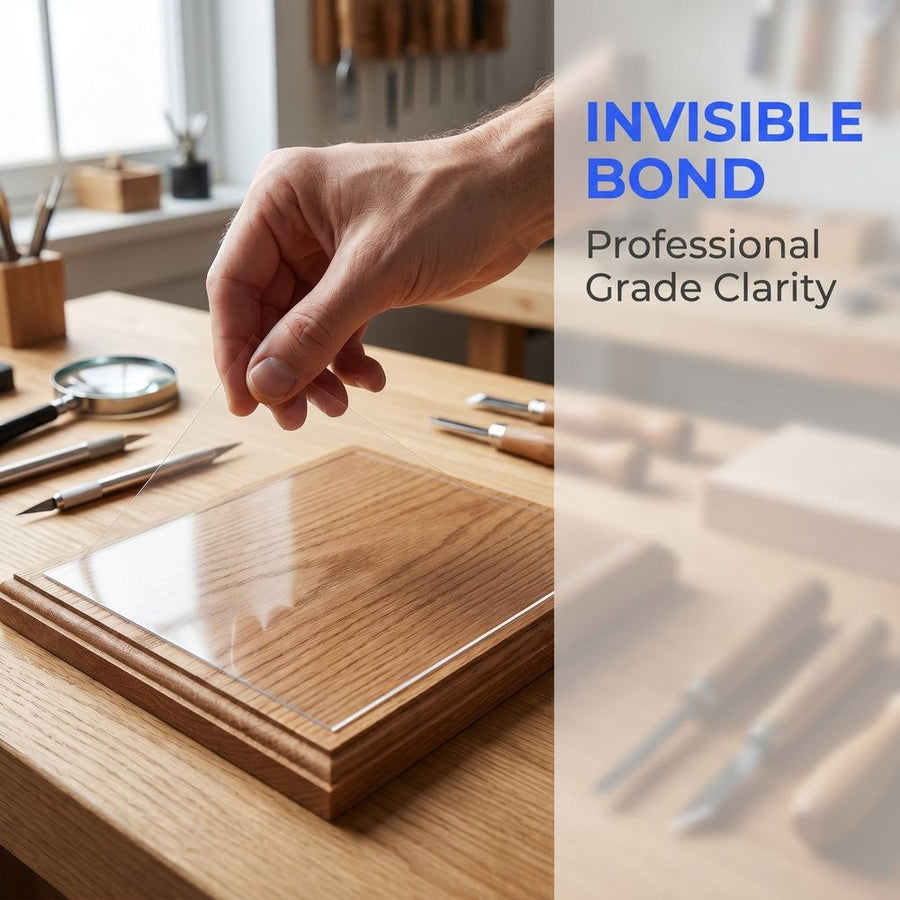Transparent Double-Sided Adhesive Sheets with Strong Bonding Mounting Tape for Office, Displays, and Craft Projects