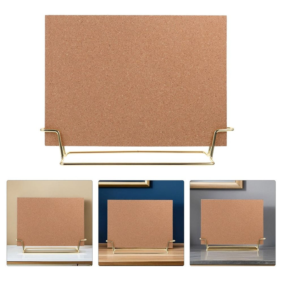 Small Desktop Cork Board with Stand in , Perfect for Office Notes, Photos, and Memo Display