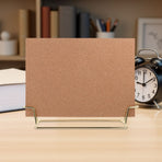 Small Desktop Cork Board with Stand in , Perfect for Office Notes, Photos, and Memo Display