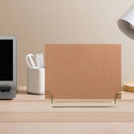 Small Desktop Cork Board with Stand in , Perfect for Office Notes, Photos, and Memo Display