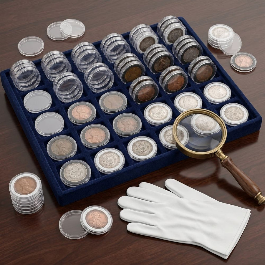 100Pcs Clear Coin Capsule 38Mm Airtight Coin Holder for Collectibles and Medals