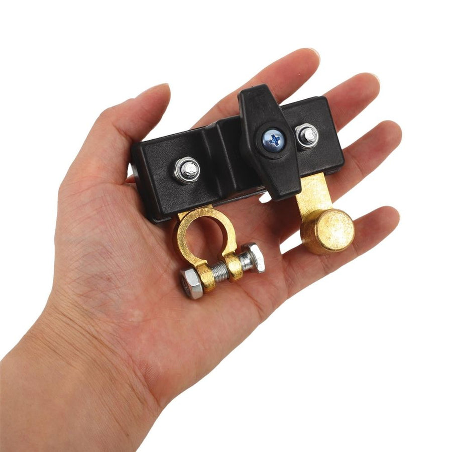 Compact Battery Disconnect Switch Copper Plastic for Car Rv Easy Installation
