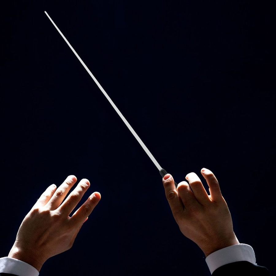 Metal Baton with Ergonomic Grip for Concerts, Multi-Material Construction, Professional Conducting Tool