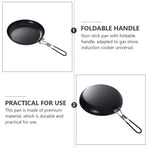 Cast Iron Flat Cooking Pan for Outdoor Camping, Black, 1-Piece Skillet