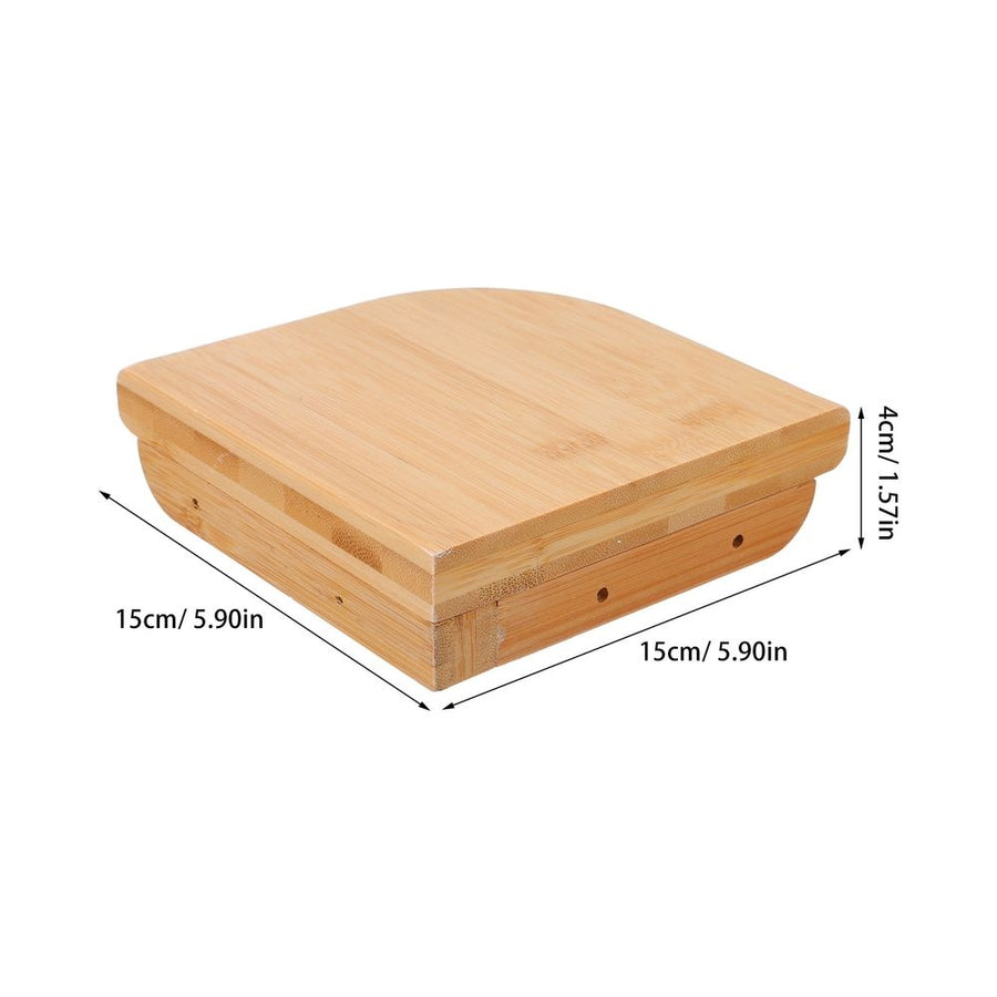 Bamboo Corner Shelf Light Yellow Wooden Small for Home Space Optimization