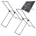 Garden Solar Panel Stand 2-Pack, Foldable Steel Bracket for Outdoor Solar Panels