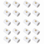 20Pcs 1/2 Inch PVC Mist Nozzle Misting System for Patio Outdoor Mister Coupling PVC Split Section with Mist Nozzle