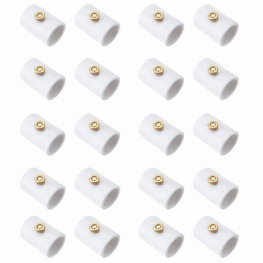 20Pcs 1/2 Inch PVC Mist Nozzle Misting System for Patio Outdoor Mister Coupling PVC Split Section with Mist Nozzle