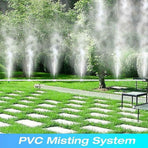 20Pcs 1/2 Inch PVC Mist Nozzle Misting System for Patio Outdoor Mister Coupling PVC Split Section with Mist Nozzle
