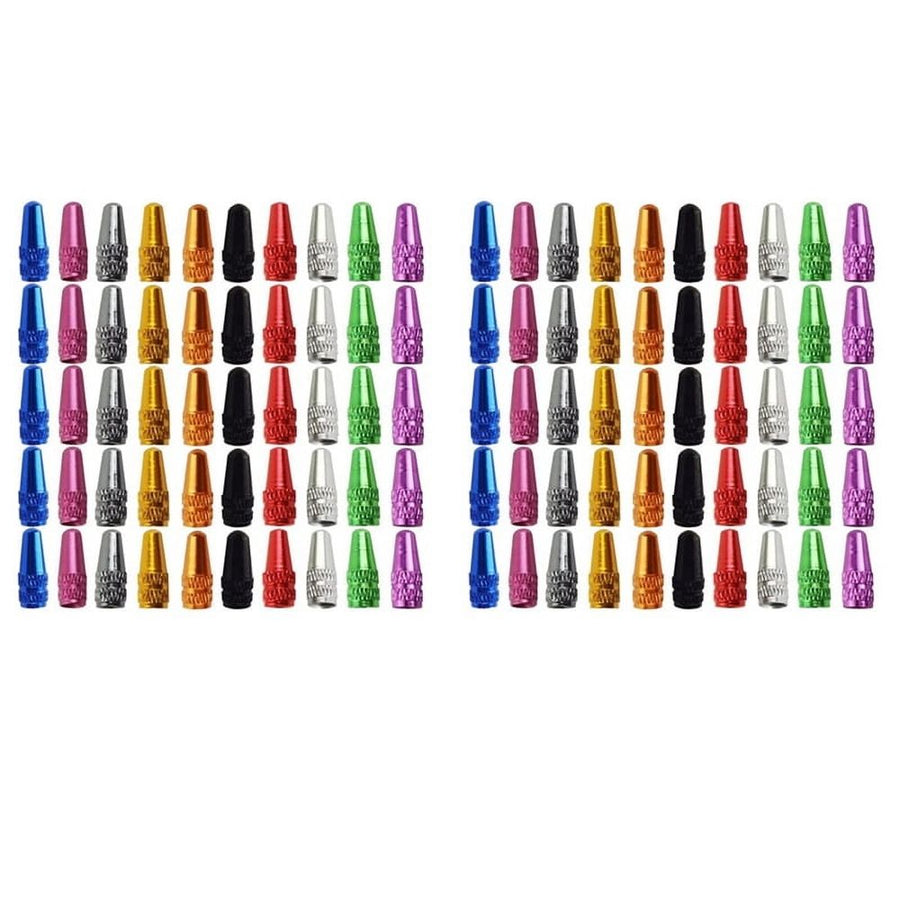 100PCS Bicycle Valve Cap Aluminum  Cycling Valve Cap Bicycle Bike Tire Caps French Style Cap Dust Covers