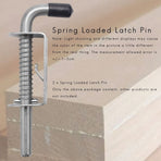 2Pcs 5 Inch Stainless Steel Spring Loaded Latch Pin Barrel Bolt 2mm Thickened Door Lock Brushed