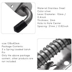 2Pcs 5 Inch Stainless Steel Spring Loaded Latch Pin Barrel Bolt 2mm Thickened Door Lock Brushed