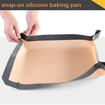 2PC Silicone Fiber Baking Mat with Buckle, & Non Stick