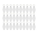 30Pack Motel Keychain Blanks Vintage Motel Keychains Sublimation Blank Keychain for Vinyl DIY Crafting Keychain White