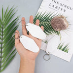 30Pack Motel Keychain Blanks Vintage Motel Keychains Sublimation Blank Keychain for Vinyl DIY Crafting Keychain White