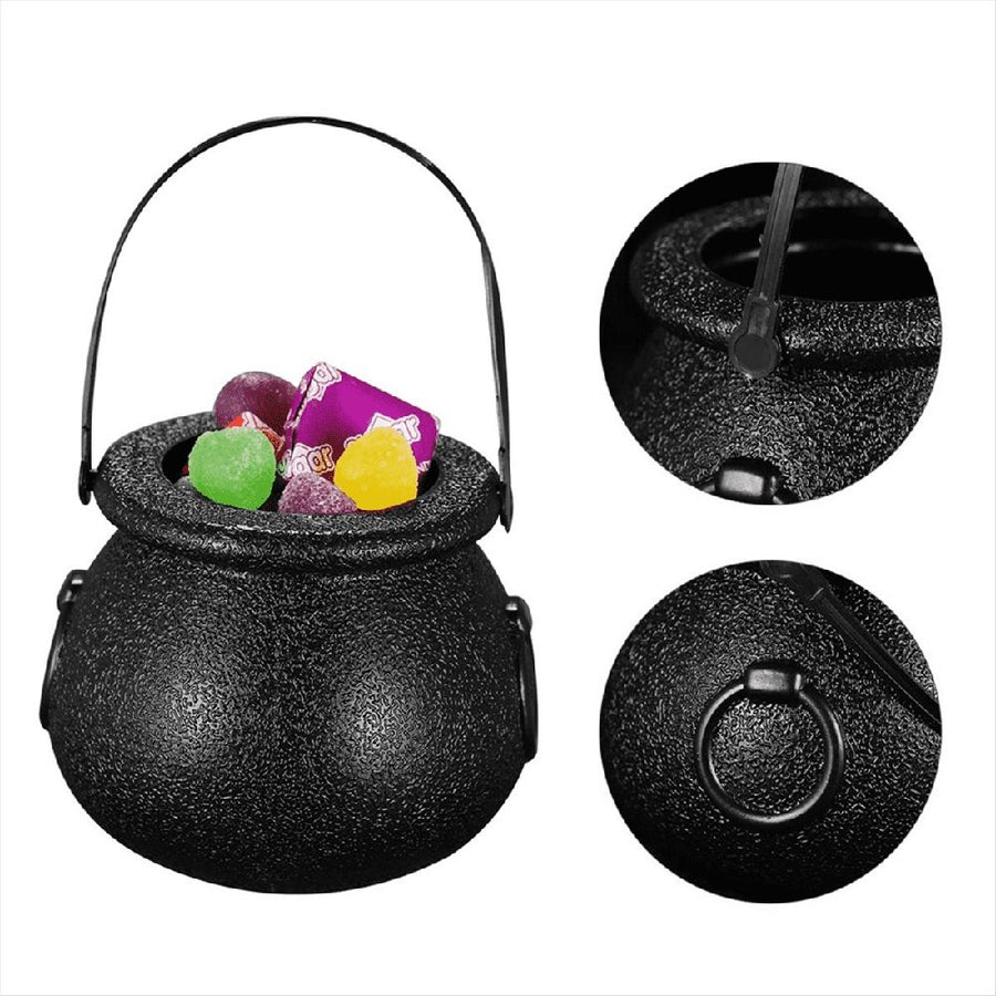 12Pcs Mini Candy Kettles Witch Skeleton Cauldron Holder Pot with Handle for Halloween Easter 'S Day
