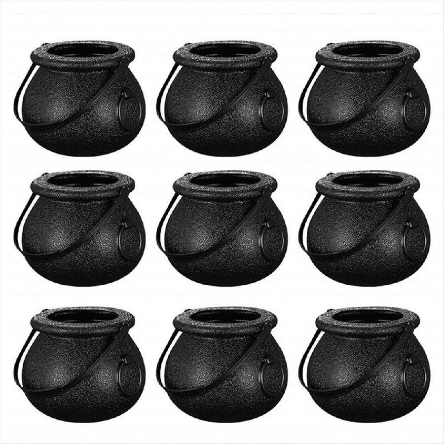 12Pcs Mini Candy Kettles Witch Skeleton Cauldron Holder Pot with Handle for Halloween Easter 'S Day