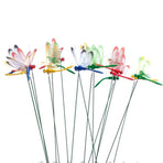24Pcs 3D Dragonfly Garden Decor Dragon Fly Stakes Dragonflies Ornaments Patio Decoration