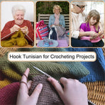 5 Size Extra Tunisian Long Crochet Hooks 6.5mm - 11.0 mm