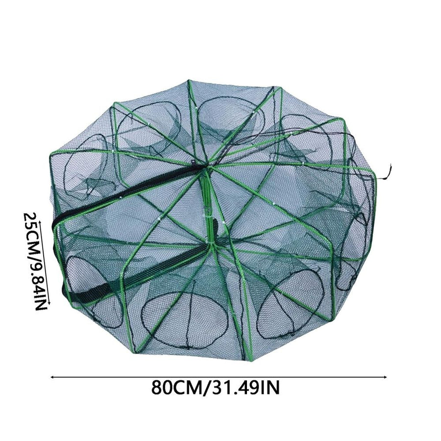 Auto-Folding Fishing Trap Net - Magic Foldable Crab & Minnow Trap - Durable Bait Catcher for Shrimp, Eels, Lobster
