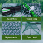 Auto-Folding Fishing Trap Net - Magic Foldable Crab & Minnow Trap - Durable Bait Catcher for Shrimp, Eels, Lobster