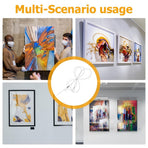 5Sets Steel Picture Rail Hanging Kit with Hooks for Versatile Home Frame Display