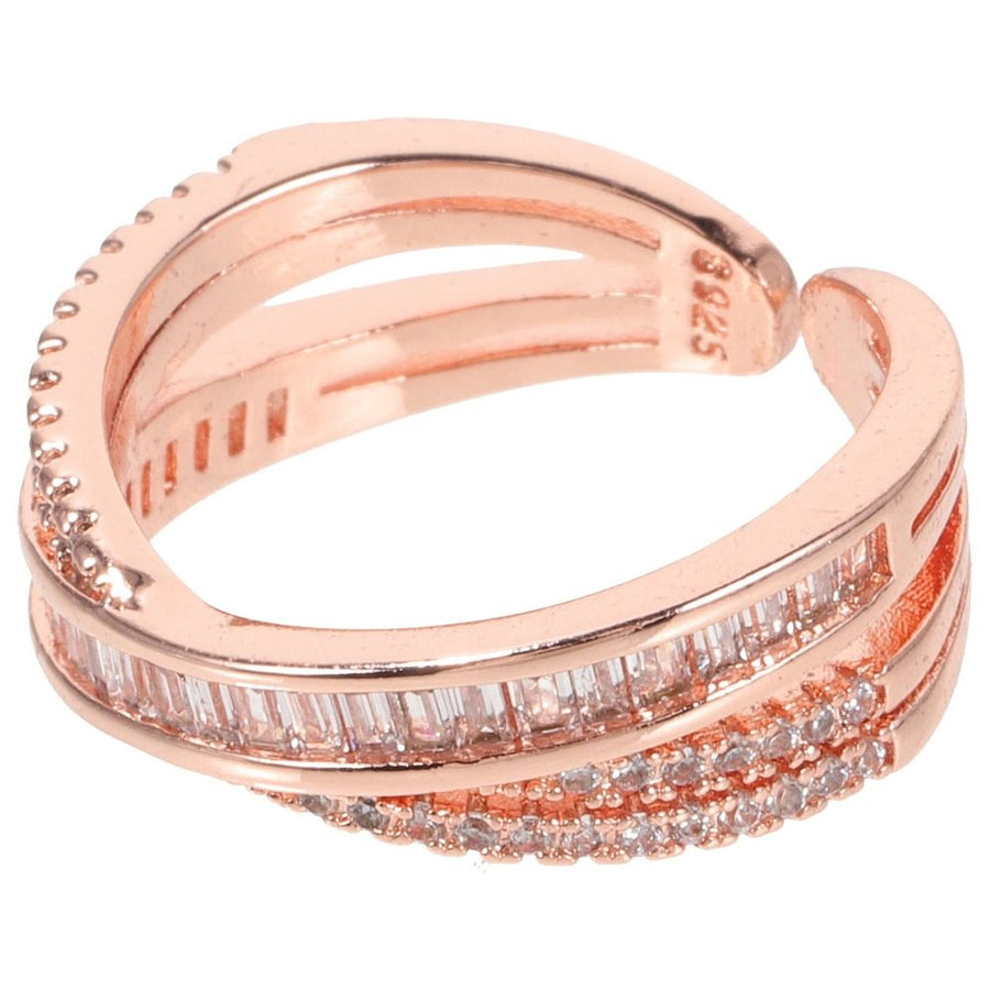 Adjustable Rings Women Rhinestone Geometric Rose 1Set for Special Occasions