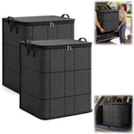 Foldable Comforter Storage Bags Large Capacity Dust Proof Organizer with Zipper Handles.180L