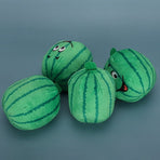 4Pcs Pet Soft Plush Watermelon Toy Dogs Cat Squeak Chew Toys Interactive Relieve Boredom Pet Supplies