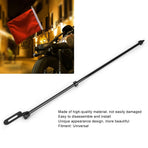 Motorcycle Auto Flagpole Rear Seat Luggage Rack Mount Flag Pole AccessoryBlack