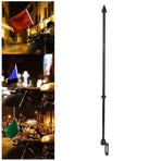 Motorcycle Auto Flagpole Rear Seat Luggage Rack Mount Flag Pole AccessoryBlack