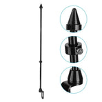 Motorcycle Auto Flagpole Rear Seat Luggage Rack Mount Flag Pole AccessoryBlack
