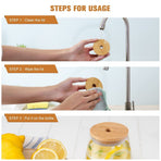 Bamboo Jar Lids Smooth Edges Excellent Sealing Performance 8Pcs