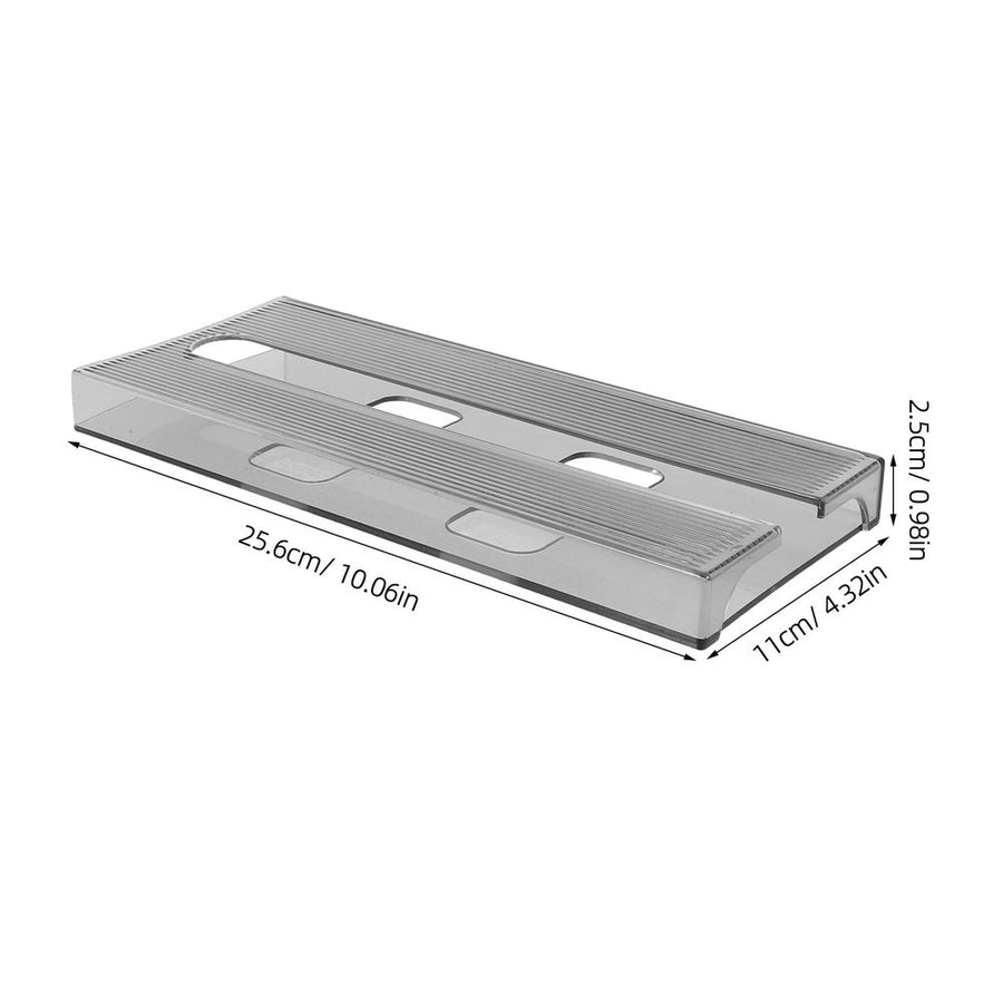2Pcs Under Shelf Stemware Storage Rack Plastic Glassware Drying Organizer for Home Kitchen Grey