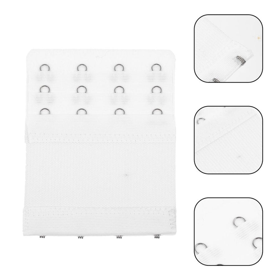 5 Pcs Bra Strap Extenders White Elastic Design Pressure Relief for Women's Bra