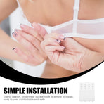 5 Pcs Bra Strap Extenders White Elastic Design Pressure Relief for Women's Bra