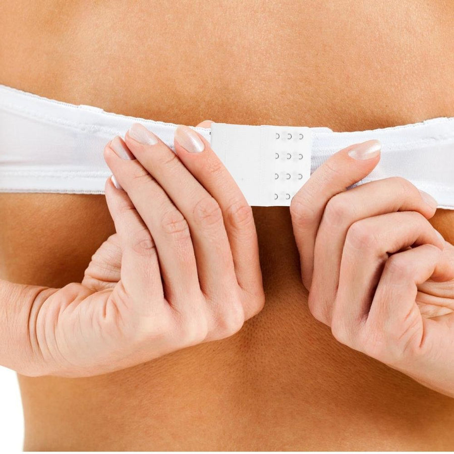 5 Pcs Bra Strap Extenders White Elastic Design Pressure Relief for Women's Bra