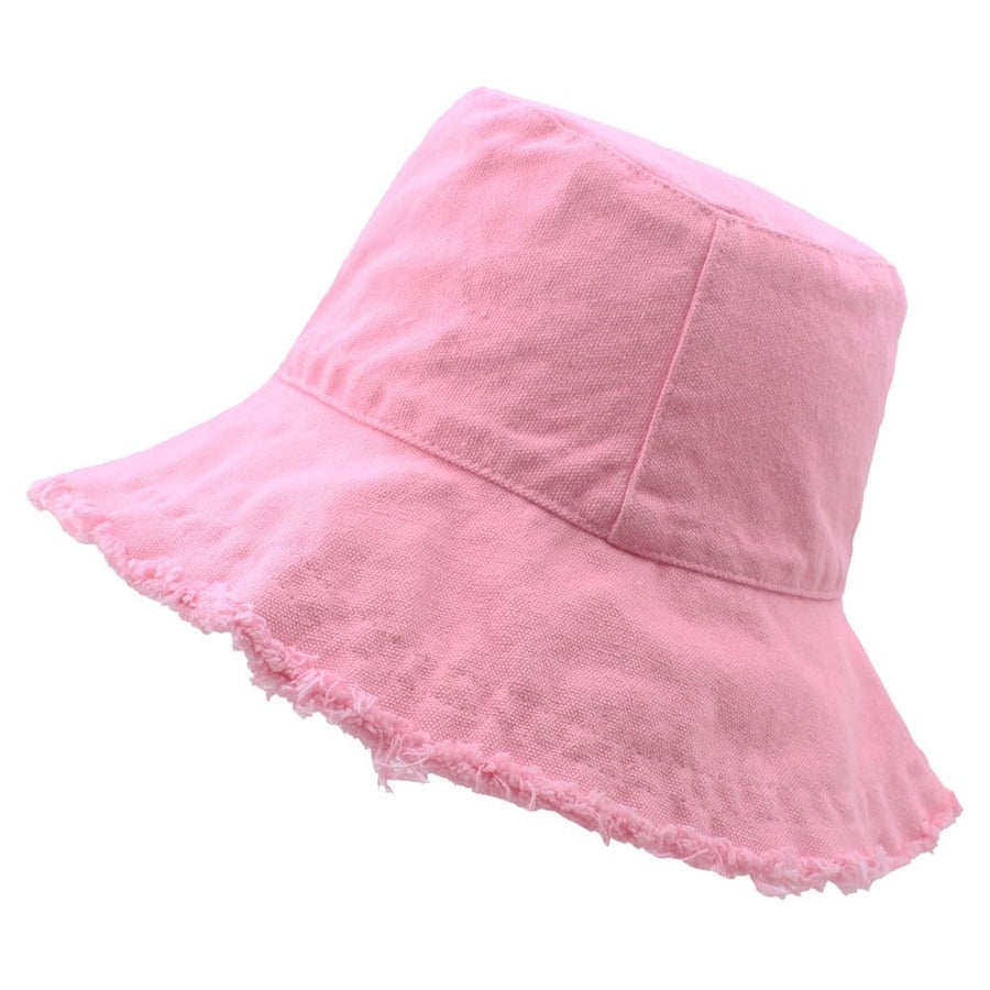 Distressed Sun Hats for Women Summer Casual Wide Brim Cotton Bucket Hat Beach Vacation Travel Accessories
