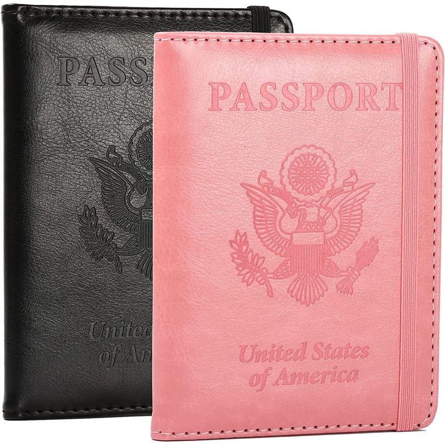 RFID Passport Holder Cover Traveling Passport Case, 2Pack