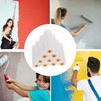 White High-Density Foam Rollers for Painting Walls and Surfaces