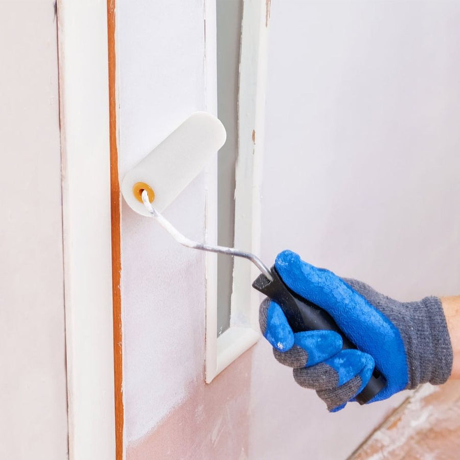 White High-Density Foam Rollers for Painting Walls and Surfaces