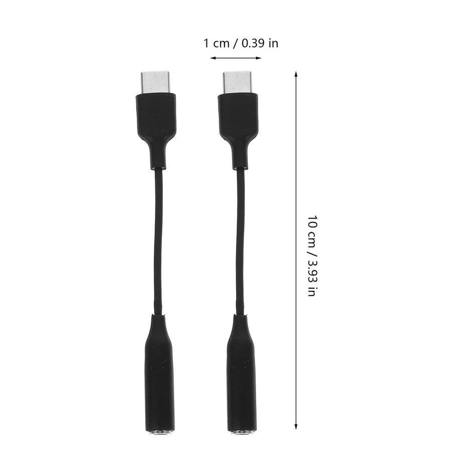 3pcs Type C Earphone Converter Black Tpe High Fidelity Audio Transmission Daily Use