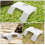 Durable White ABS Turtle Basking Platform, Suitable for Reptiles