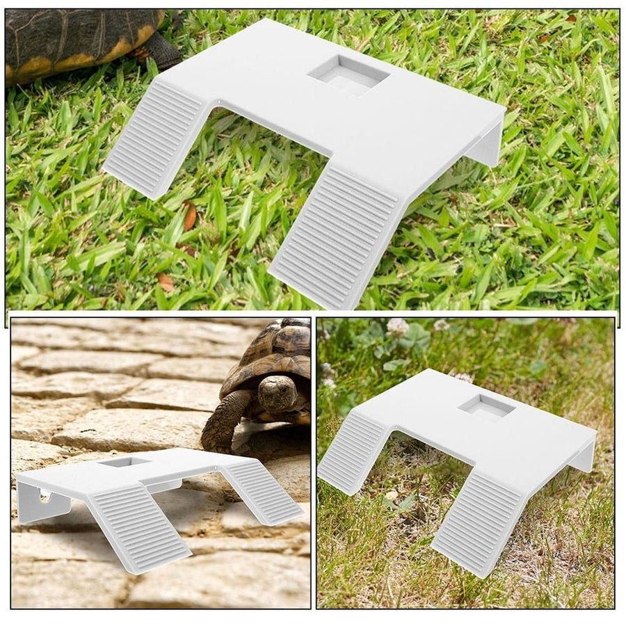 Durable White ABS Turtle Basking Platform, Suitable for Reptiles