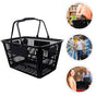 1Pc Multipurpose Black Plastic Storage Basket with Handles for Grocery and Seasoning Storage